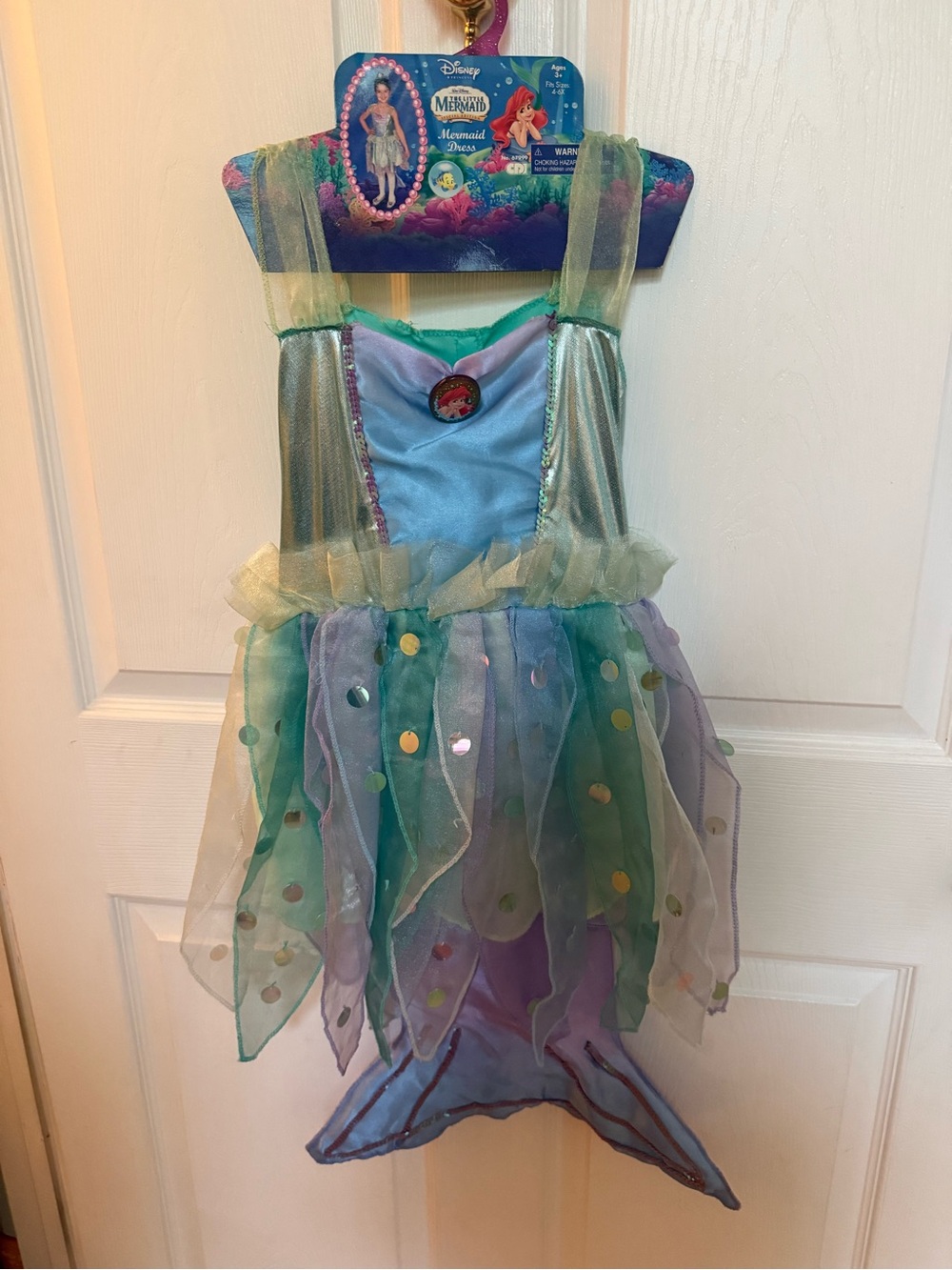 Official Disney Princess The Little Mermaid Ariel Dress-Up Costume Size 4-6x